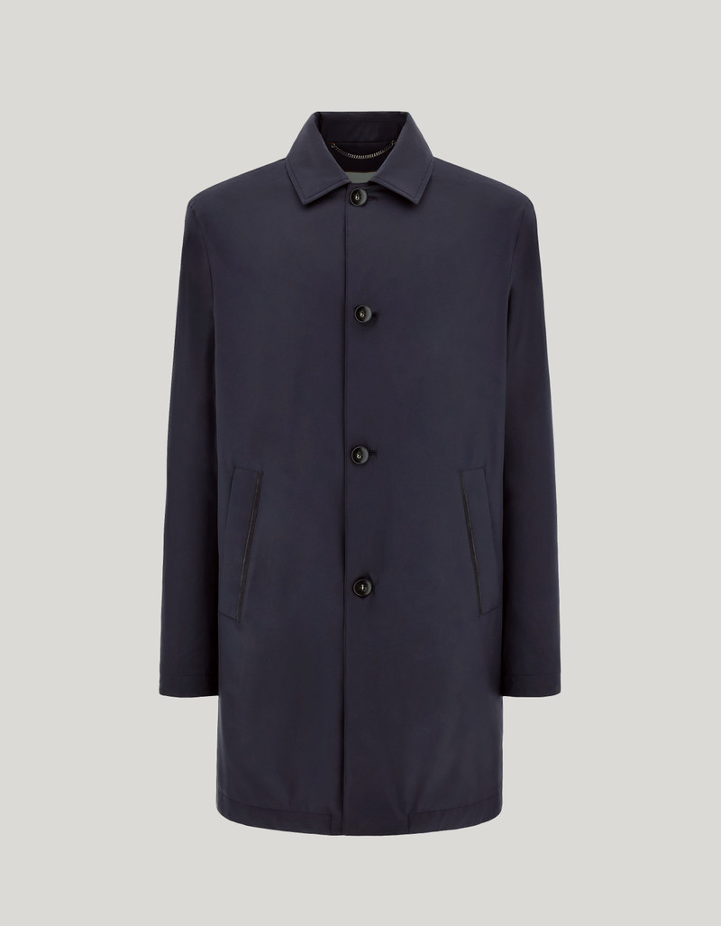 CANALI NUVOLA BLUE TECHNICAL FABRIC RAIN COAT WITH MEMBRANE 1
