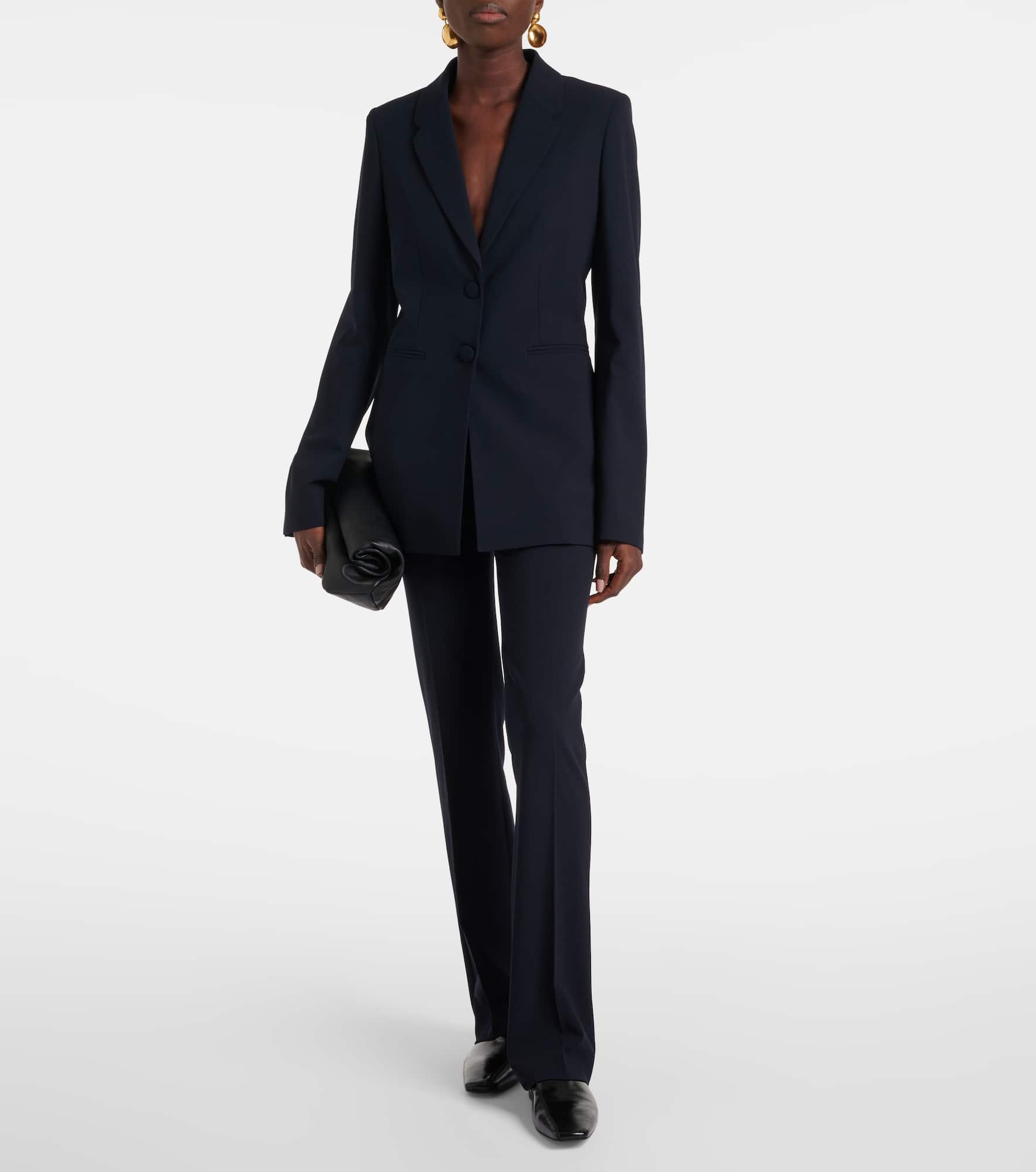 Jem wool-blend crêpe slim pants - 2