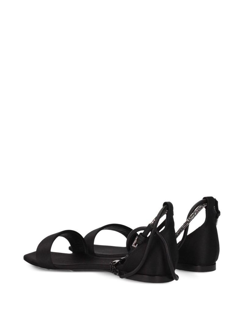 crystal-embellished satin sandals 3