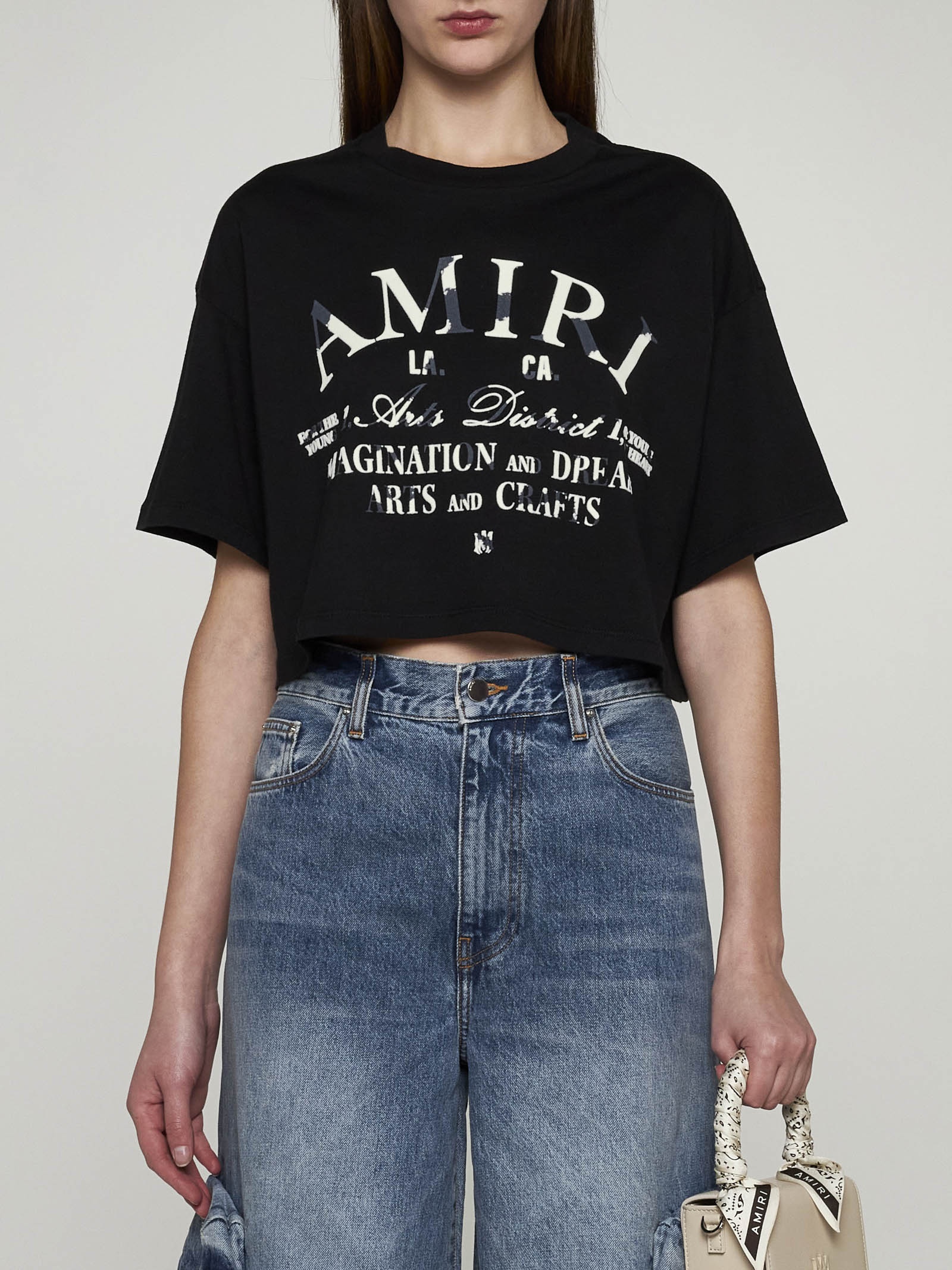 AMIRI Arts District cotton cropped t-shirt