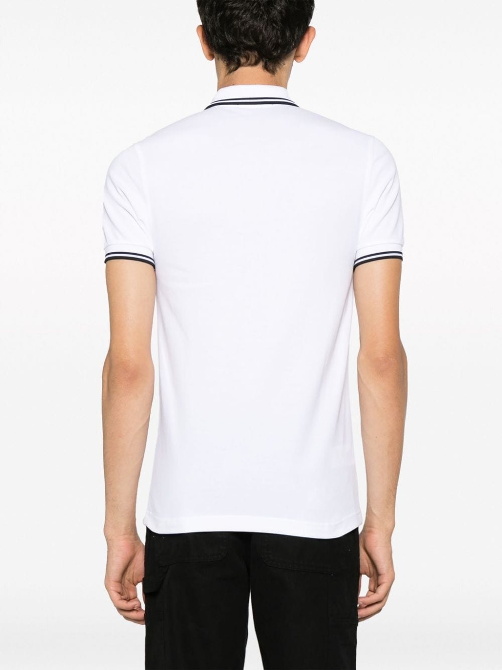 logo-embroidered cotton polo shirt - 4