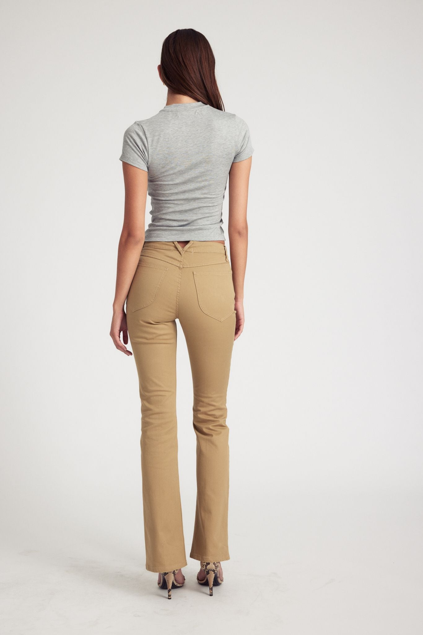 HEATHER GREY RIB BABY TEE - 4