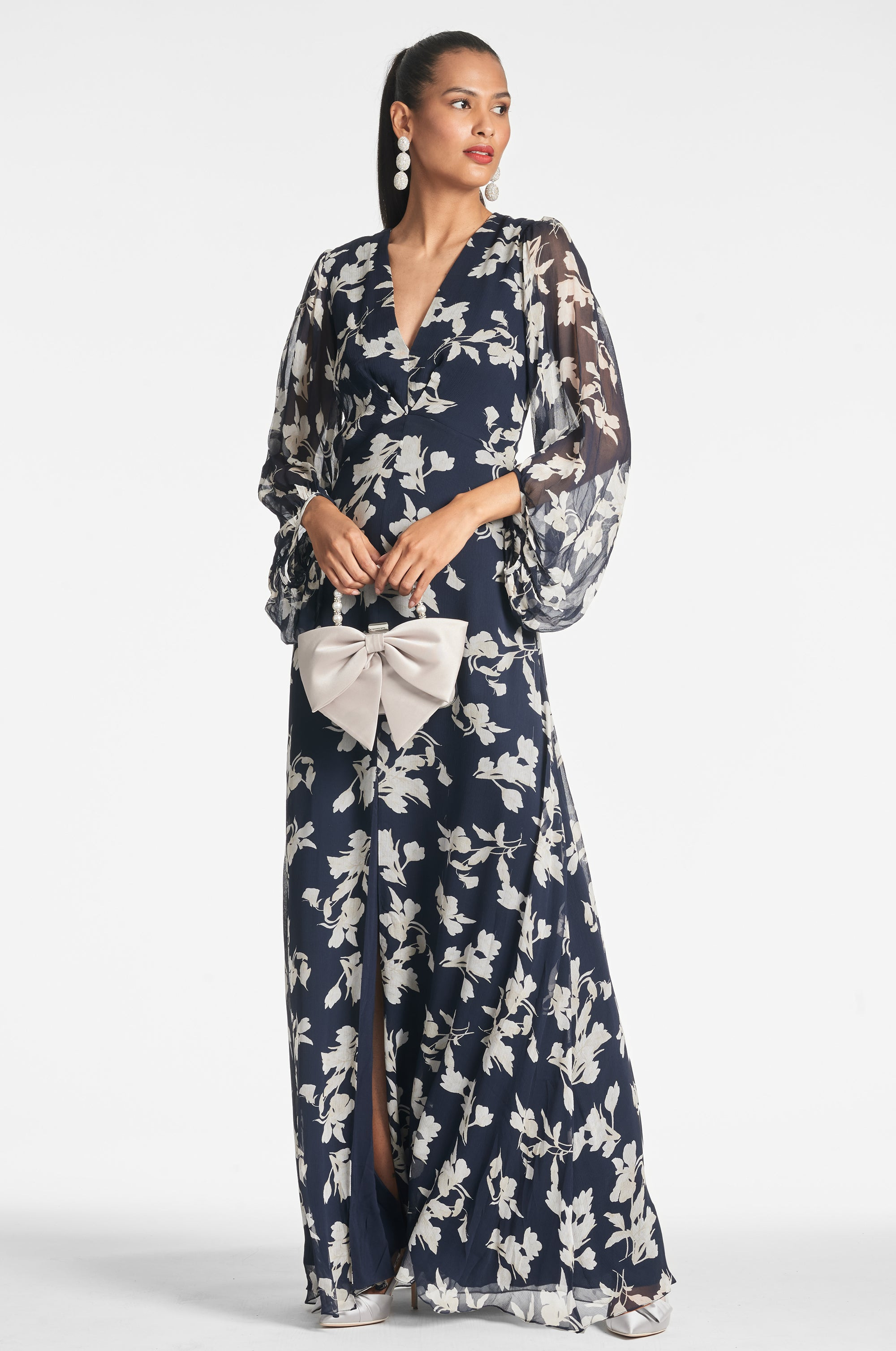 Jenny Gown - Navy Venetia Petal - 2