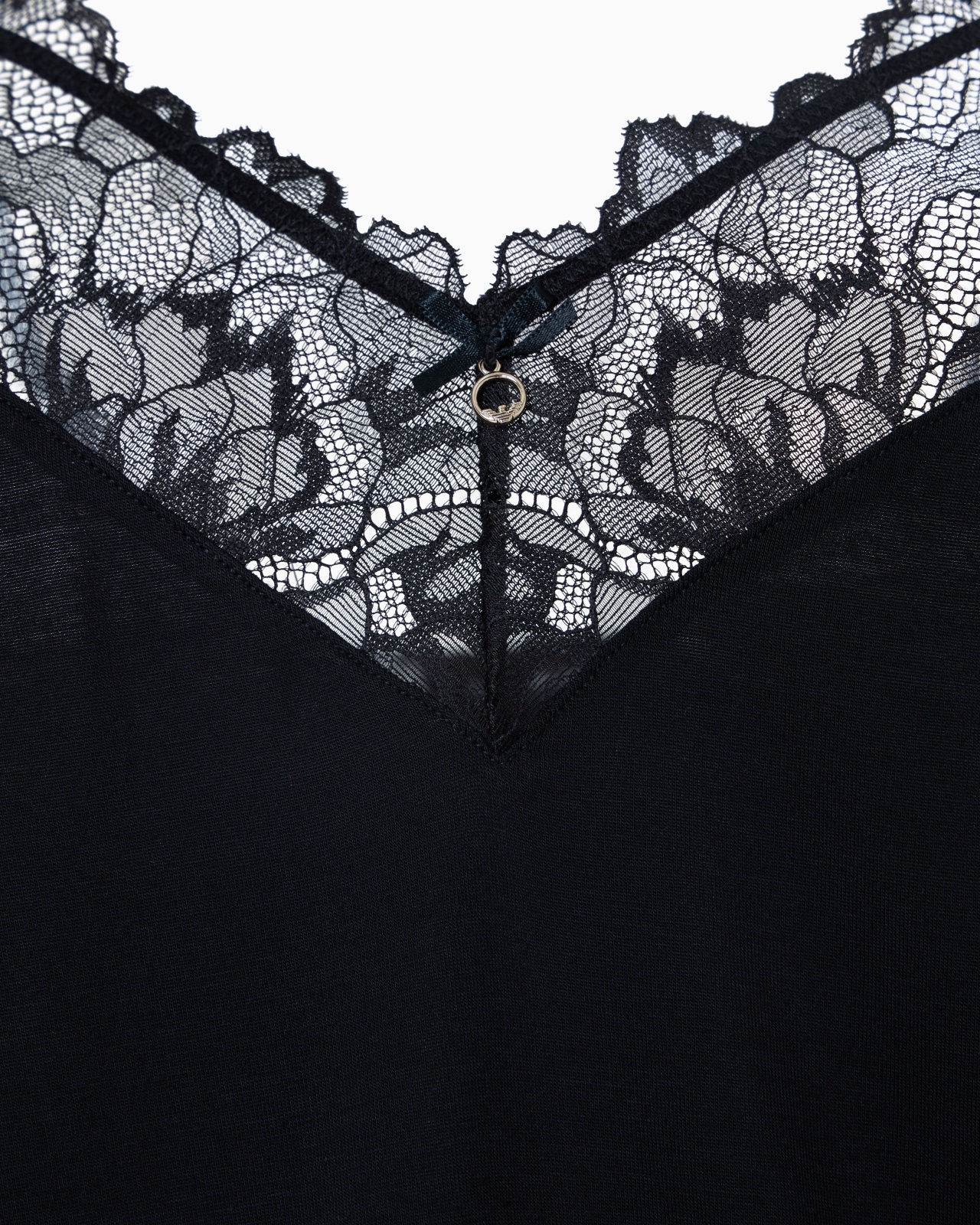 ASV ETERNAL LACE PYJAMA TOP AND SHORTS WITH RECYCLED-LACE DETAILS - 4