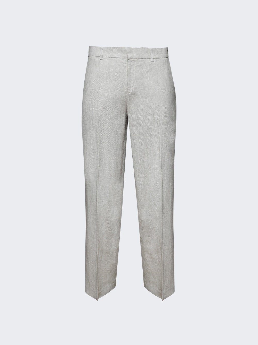 Washed Linen Tailored Trousers Off White - 1