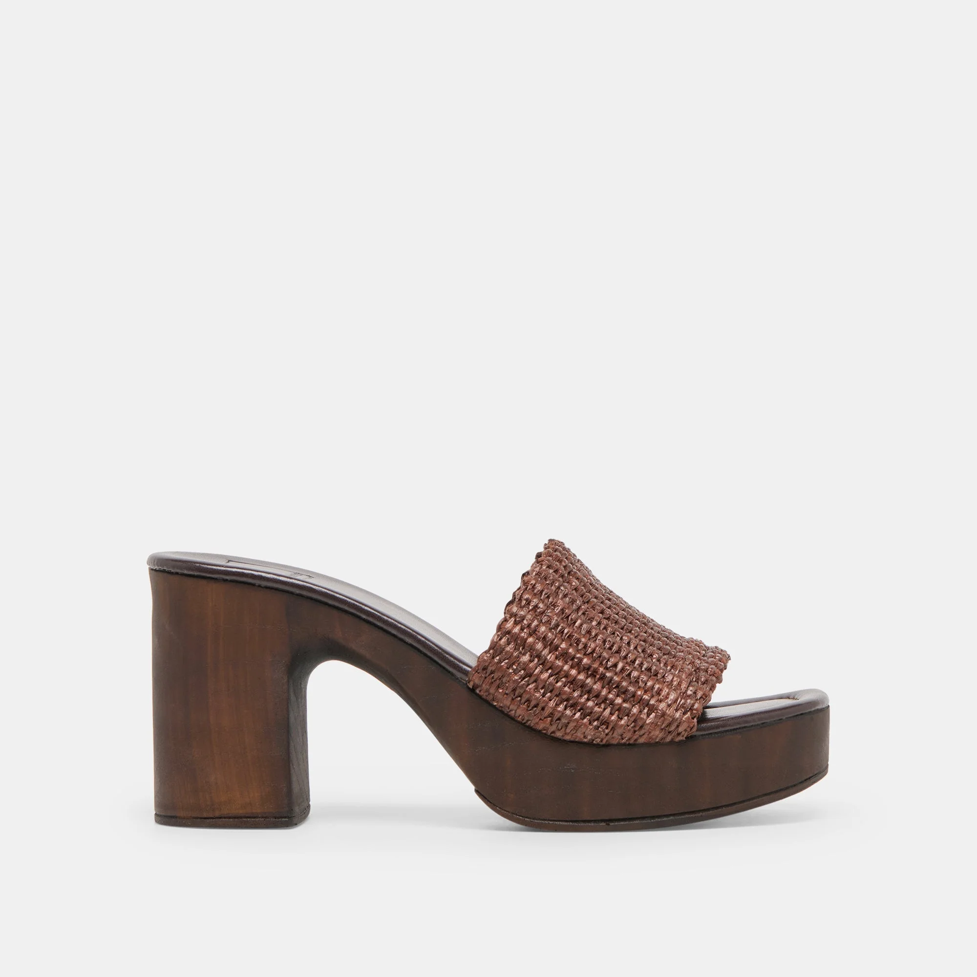 CELEST HEELS CHOCOLATE RAFFIA - 1