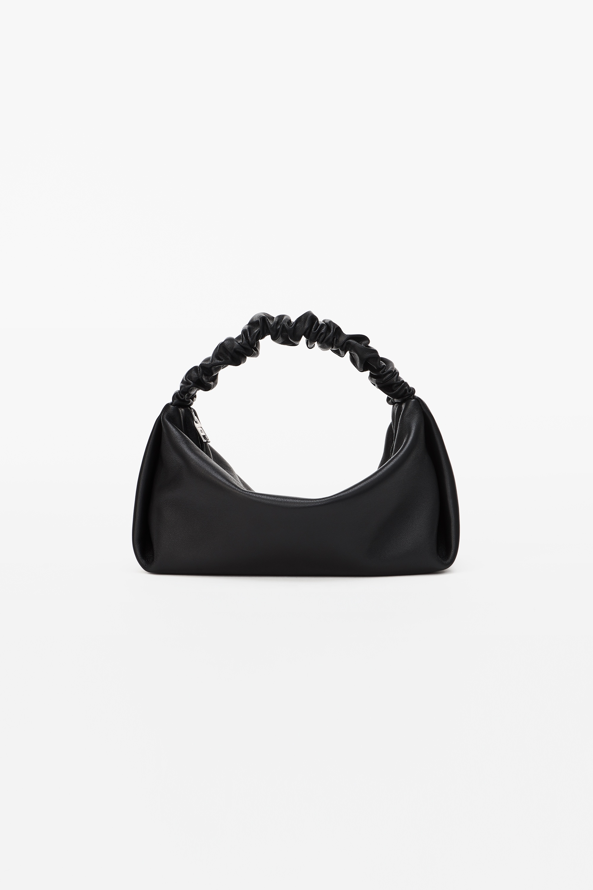 SMALL SCRUNCHIE BAG IN LEATHER - 1