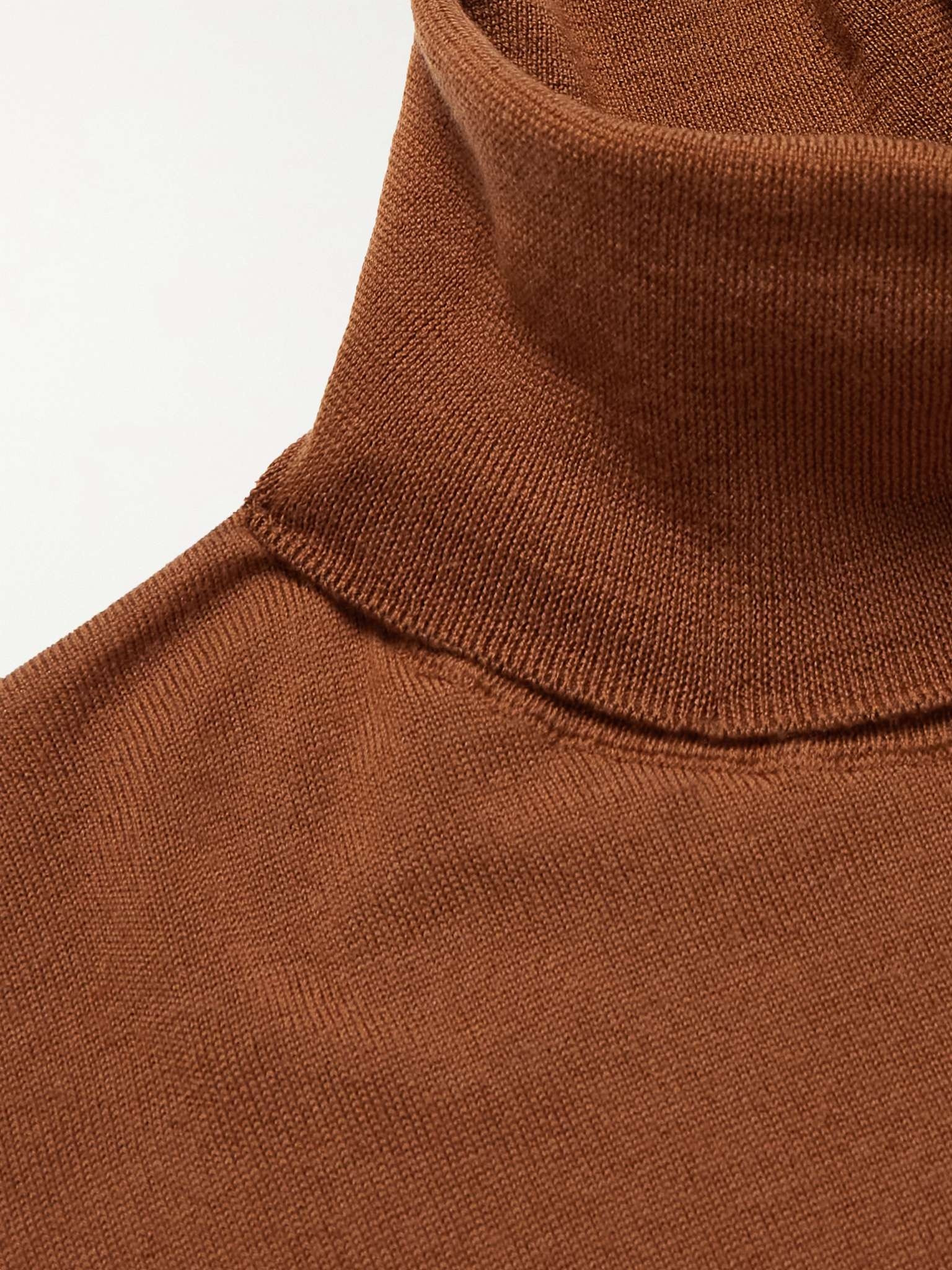 Logo-Appliquéd Merino Wool Rollneck Sweater - 5