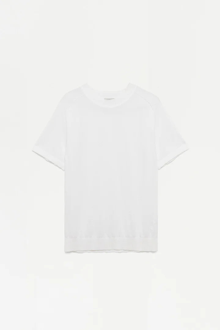 Kellyn SS Crewneck Top Ivory - 1