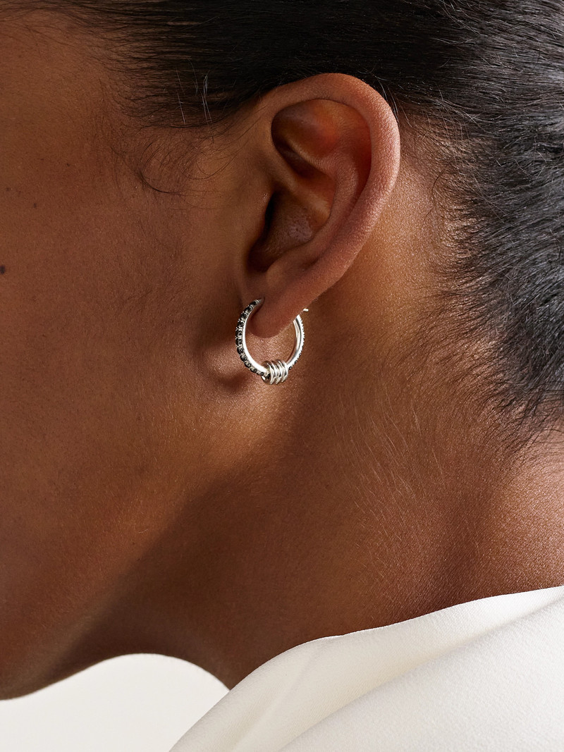 Spinelli Kilcollin Ara Sterling Silver Diamond Hoop Earrings outlook