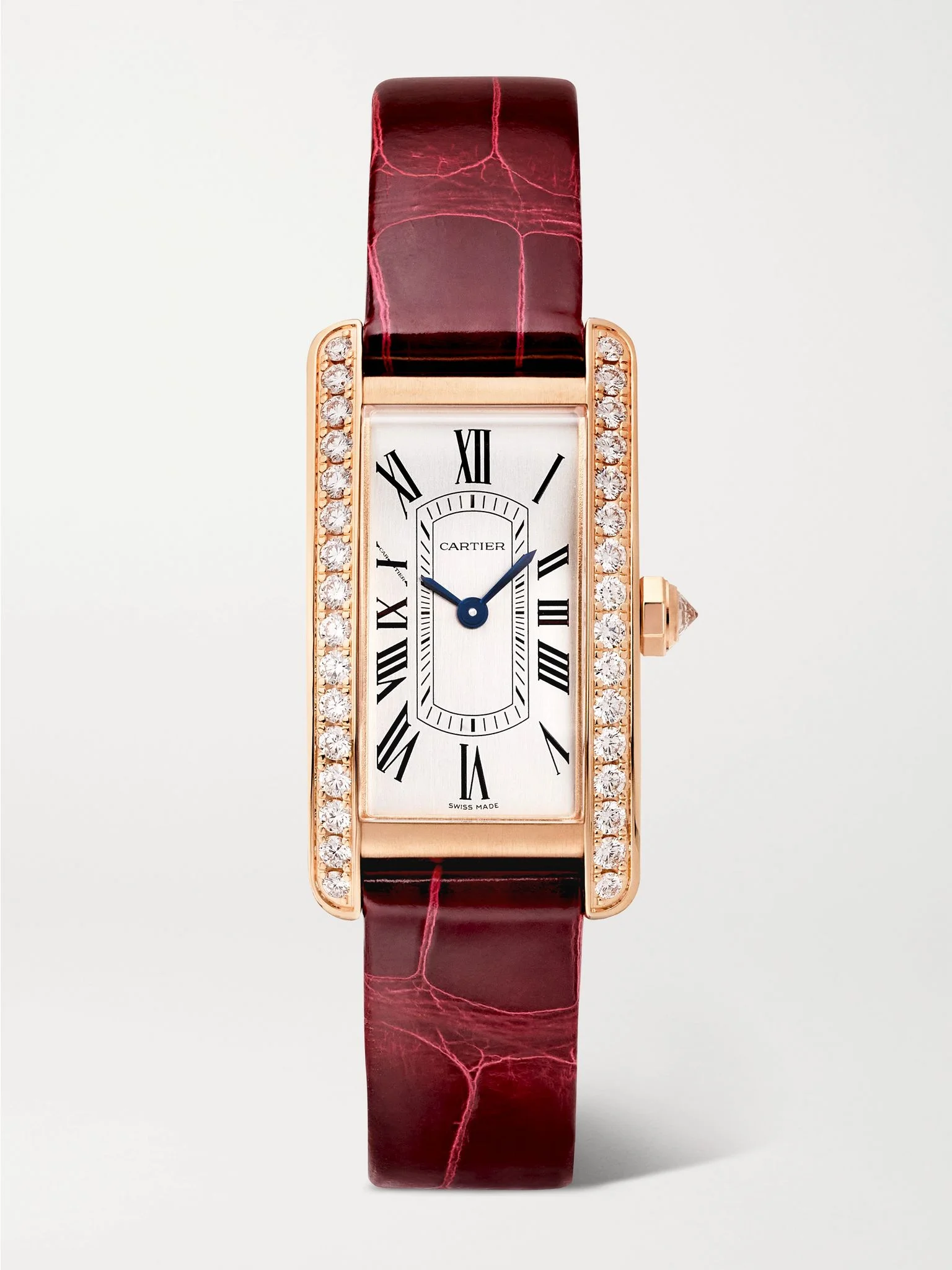 Tank Américaine small 18-karat rose gold diamond watch Gold - 1