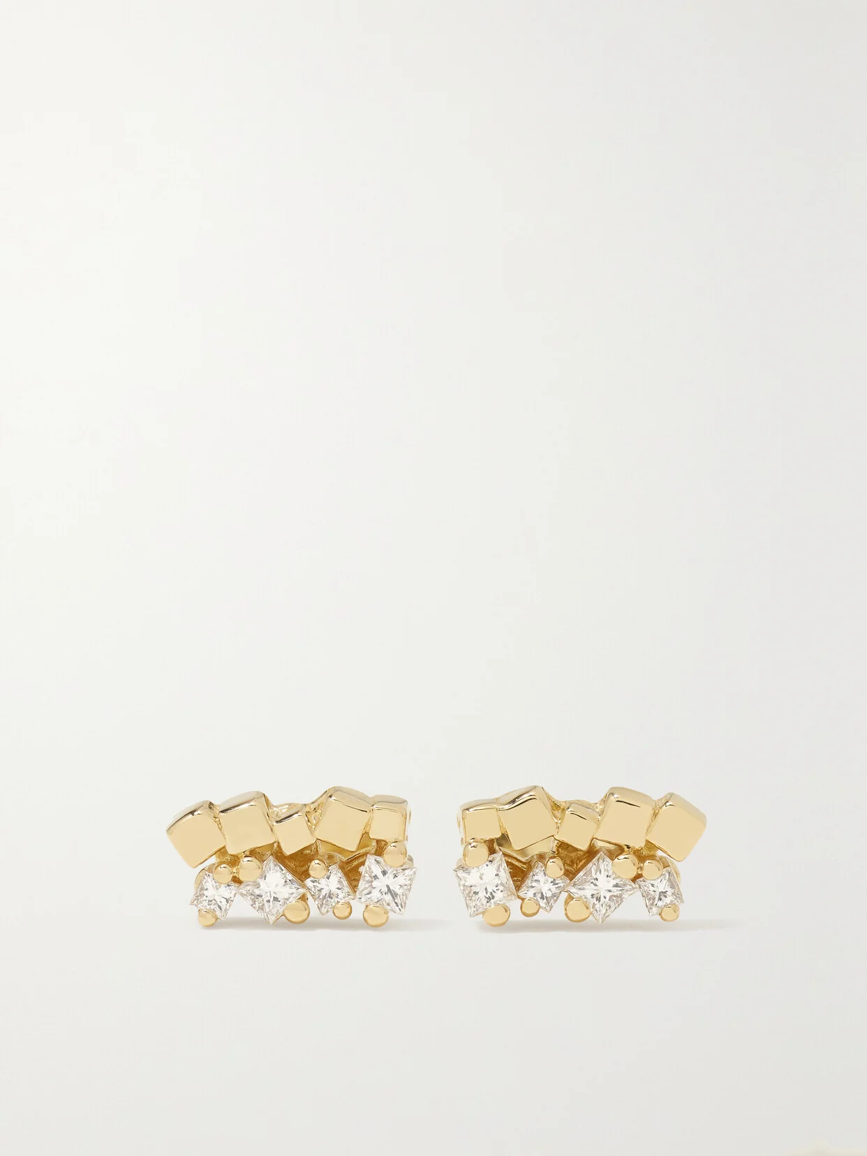 18-karat Gold Diamond Earrings - 1
