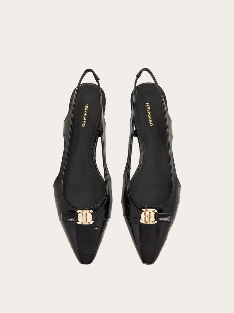 FERRAGAMO Slingback ballet flat with mini bow outlook