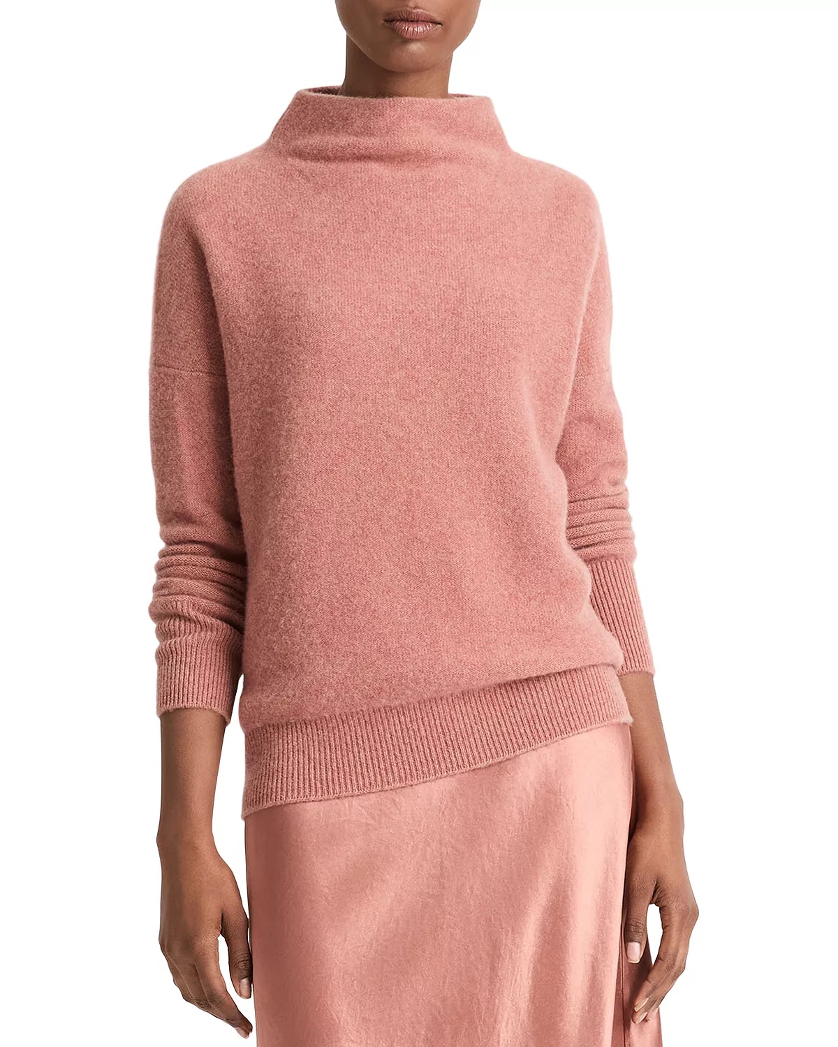 Boiled Cashmere Funnel Neck Sweater - 1