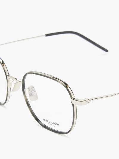 SAINT LAURENT Square metal glasses outlook