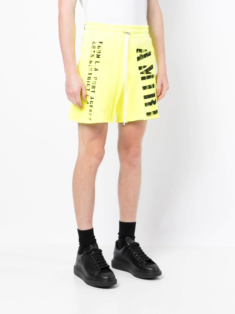 logo-print track shorts - 3