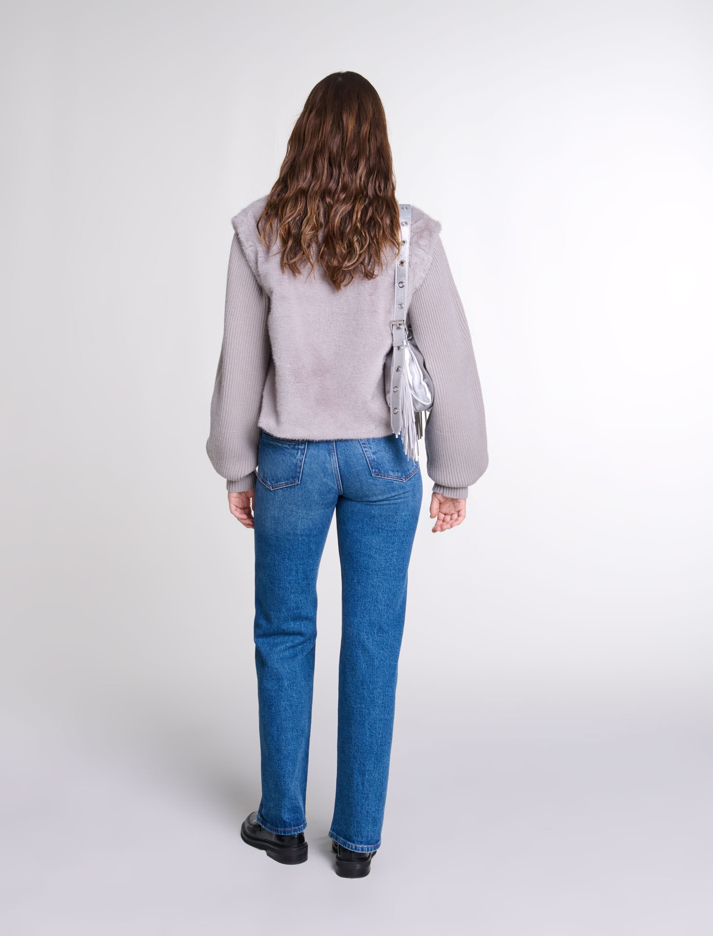 Dual-material faux fur jacket - 4