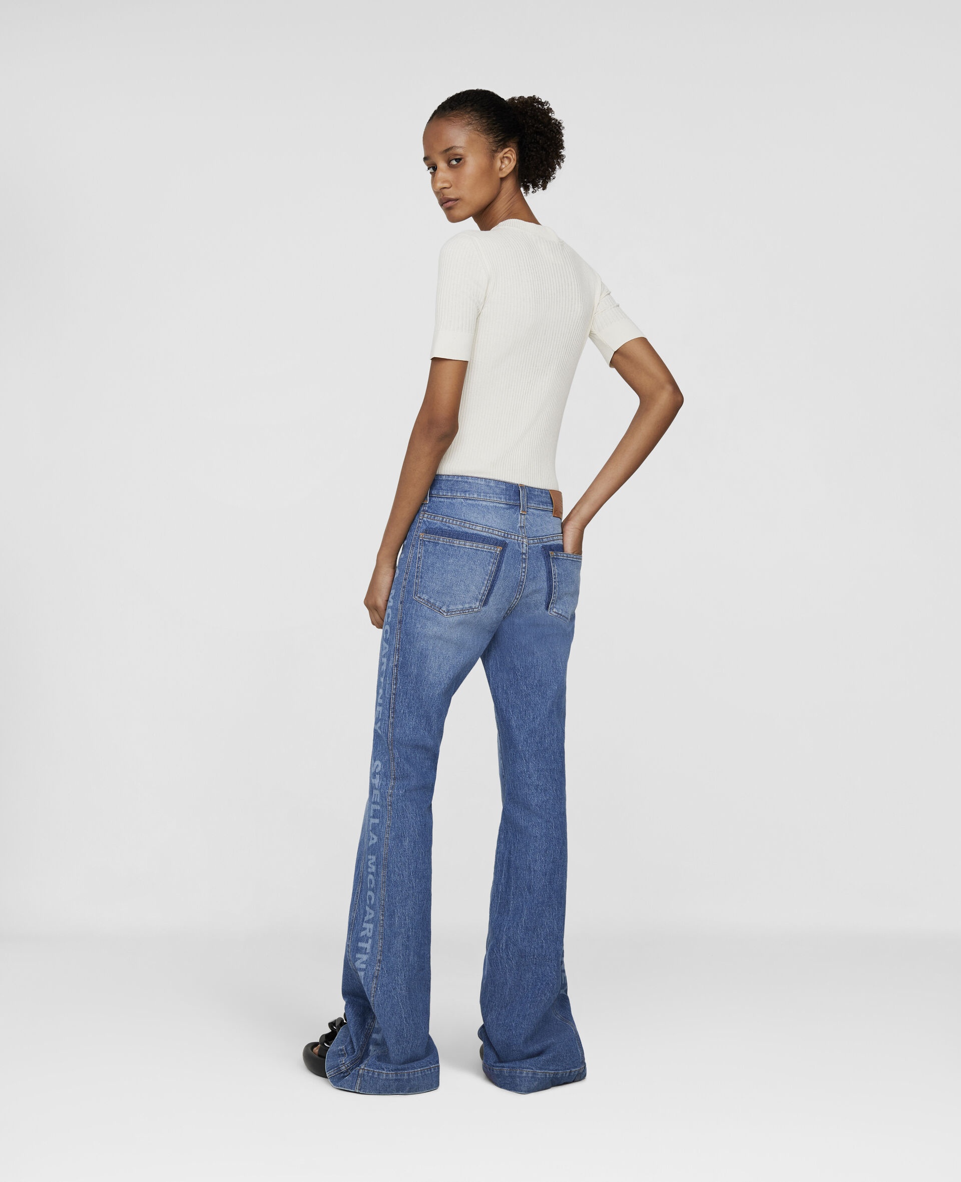 Logo Flared Denim Jeans - 3