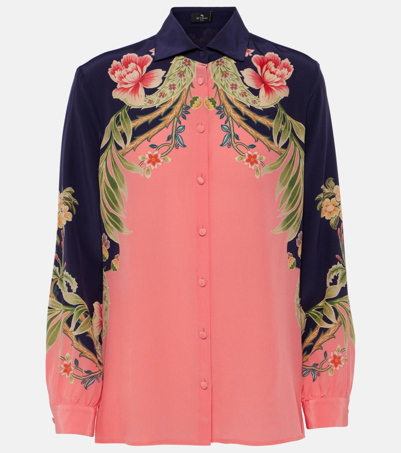 Printed silk shirt - 1