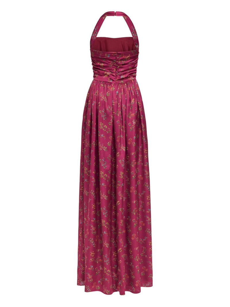 markarian Anastasia floral ruched halter dresse outlook