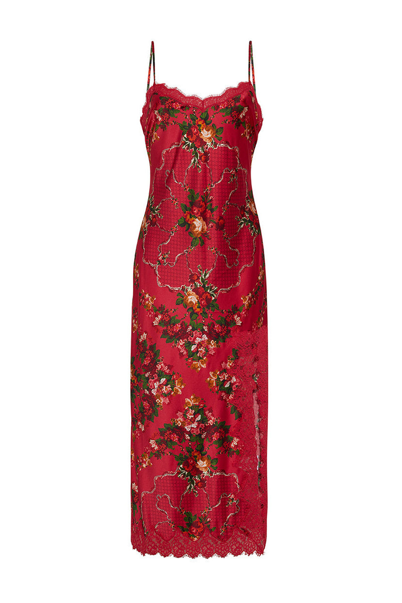 Granada Dress Elegant Silk Slip Dress with Lace Detail 1