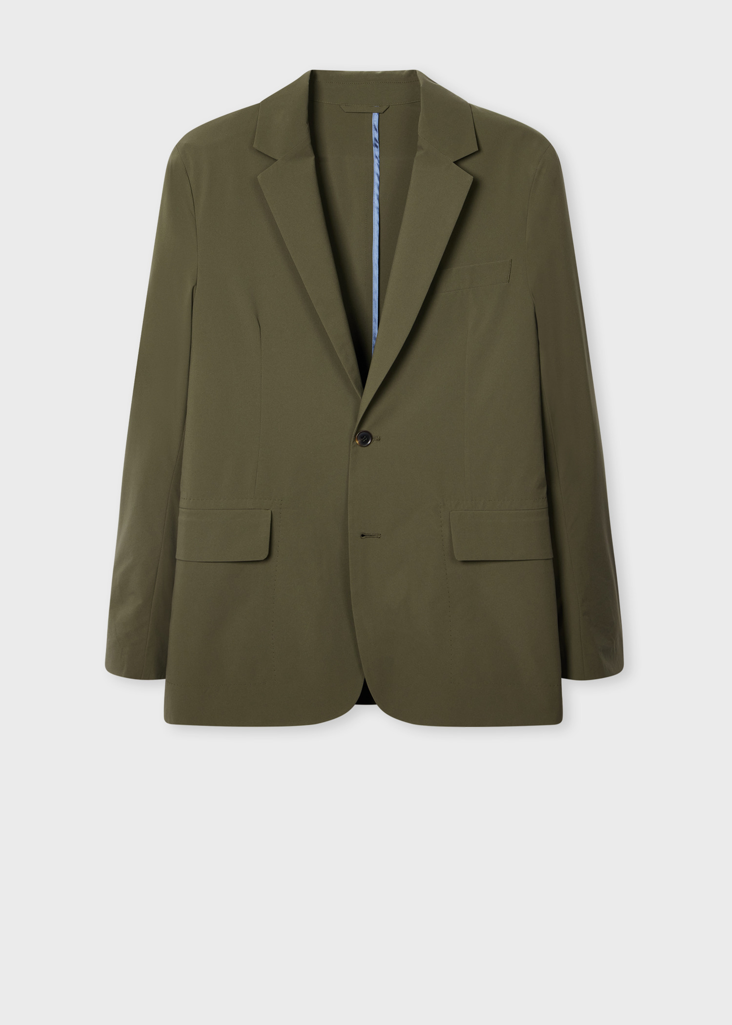 Khaki Two-Way Stretch Technical Blazer - 1