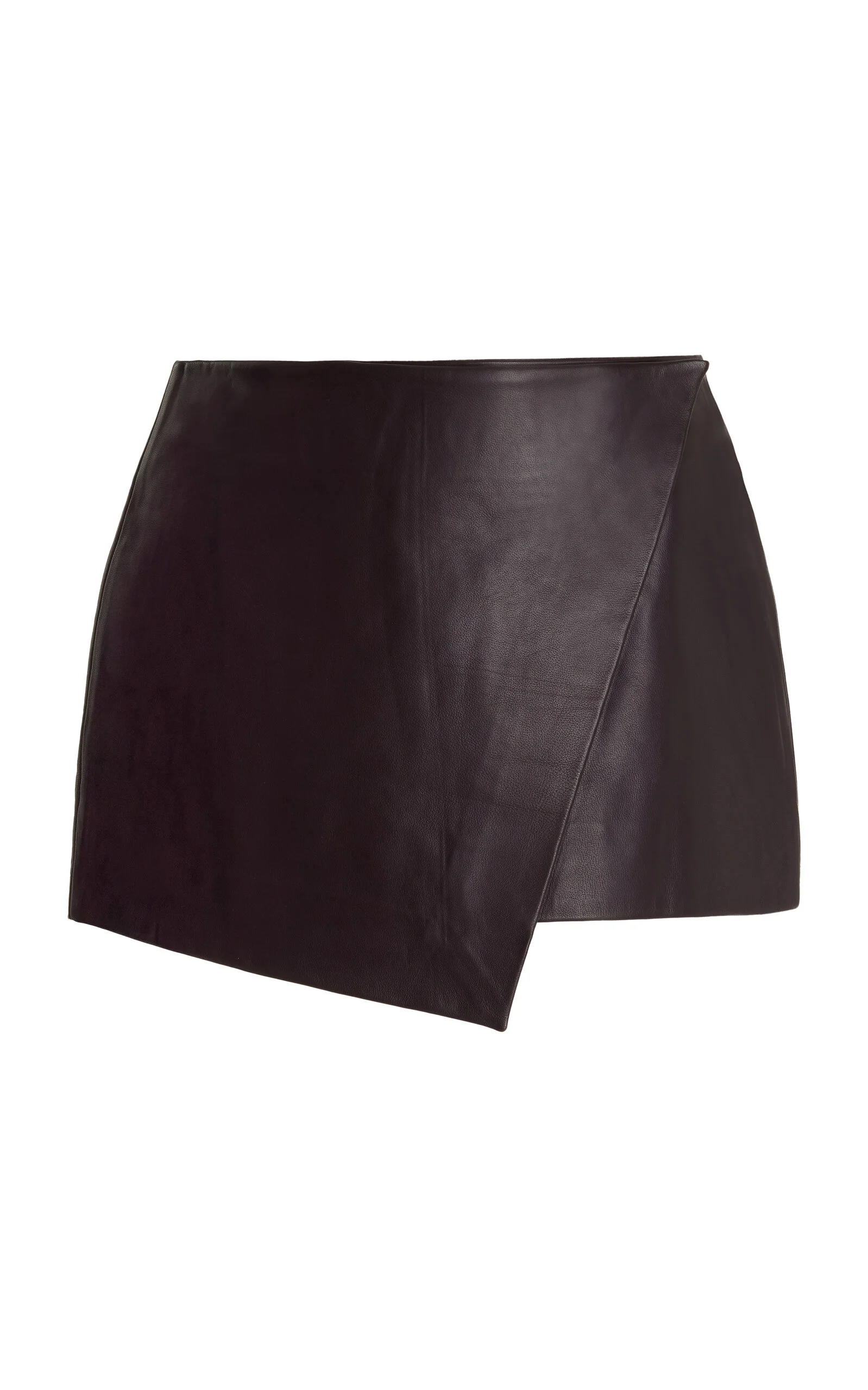 Cleo Leather Mini Wrap Skirt purple - 1