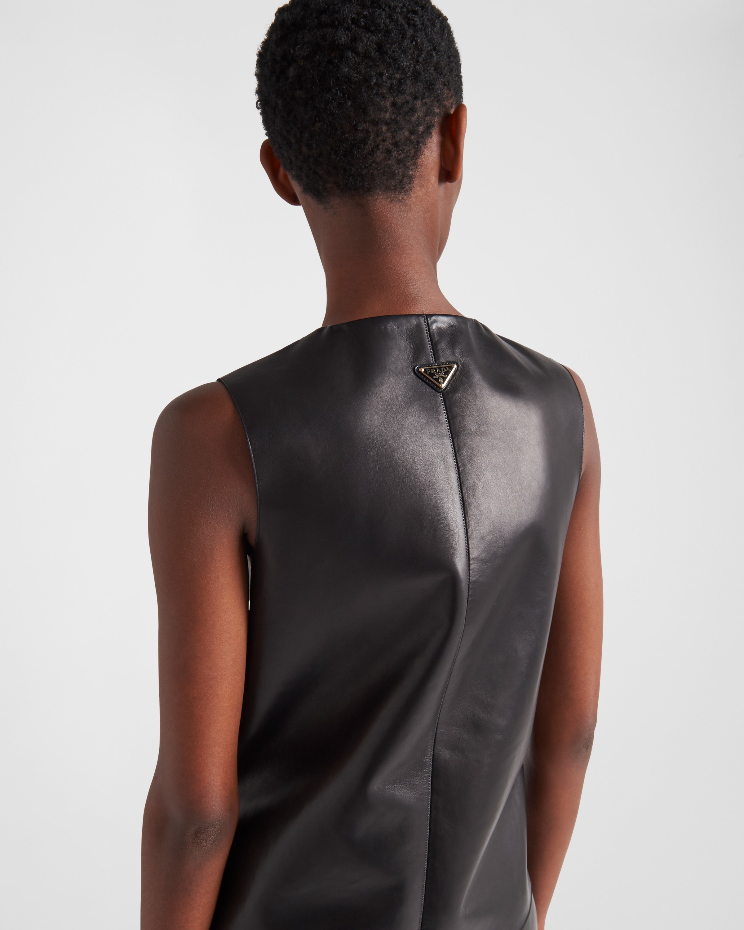 Stretch nappa leather vest - 4