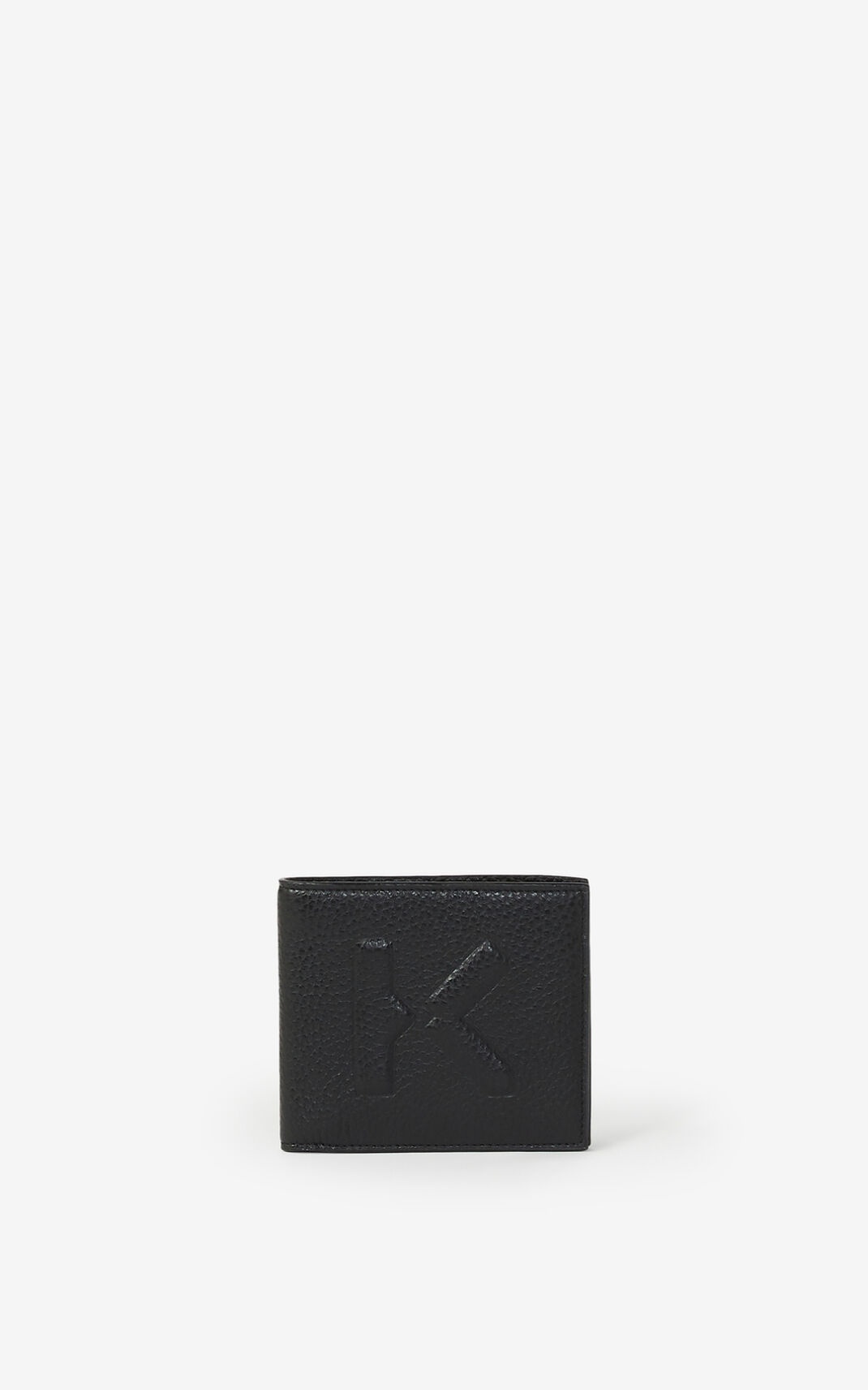 KENZO Imprint small grained leather wallet - 1