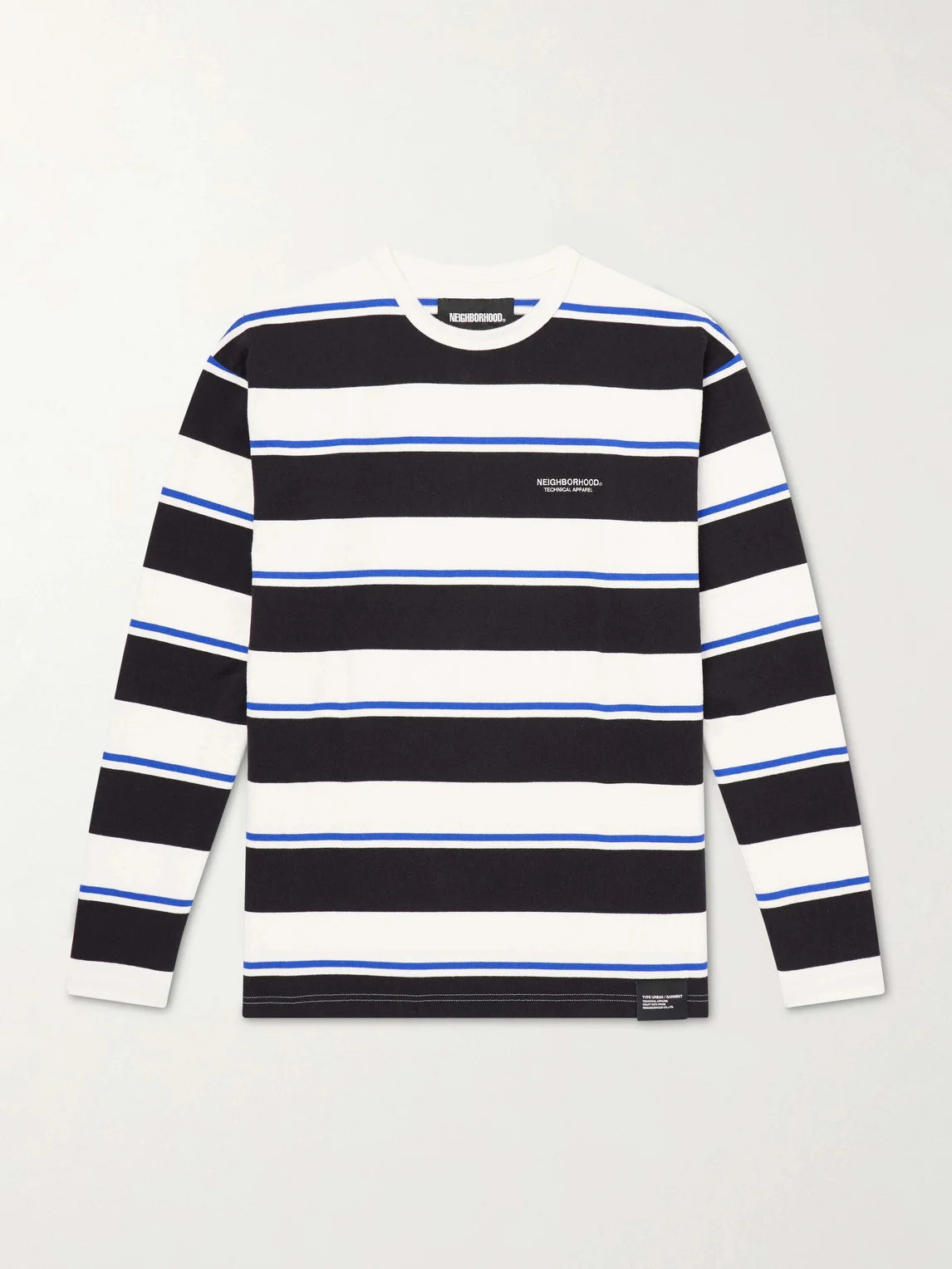 Logo-Embroidered Striped Cotton-Jersey Sweater - 1