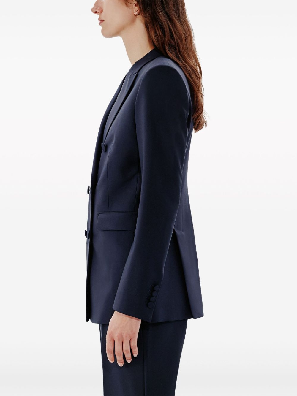 double-breasted merino wool blazer - 3