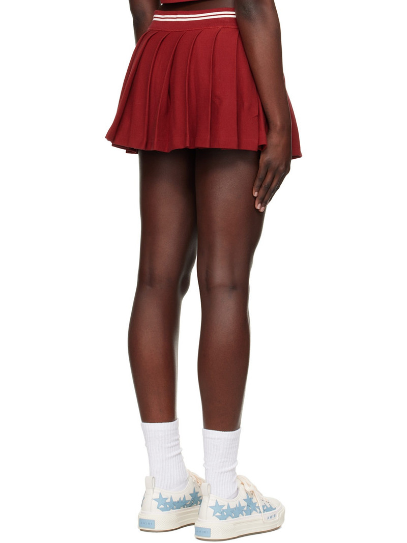 Red MA Quad Pleated Miniskirt 3