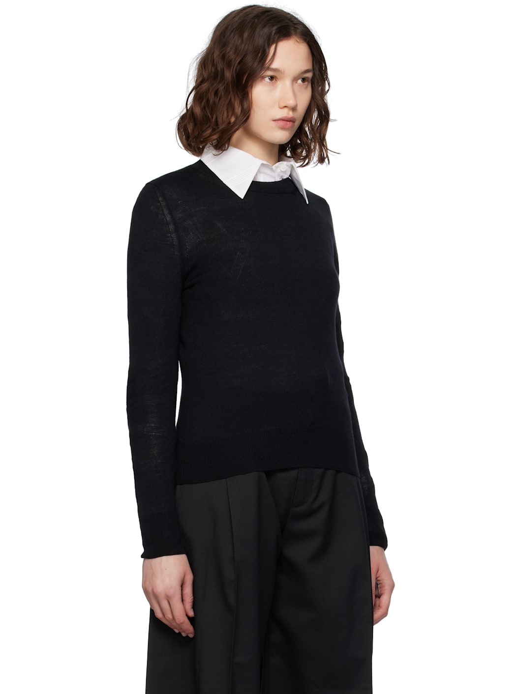Black Elbow Patch Sweater - 2