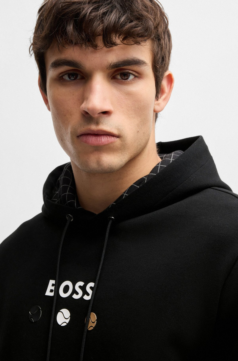 COTTON HOODIE WITH TENNIS ARTWORK 3
