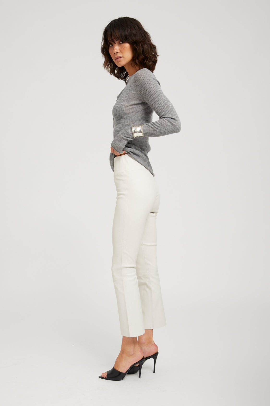 GREY CASHMERE HENLEY - 6
