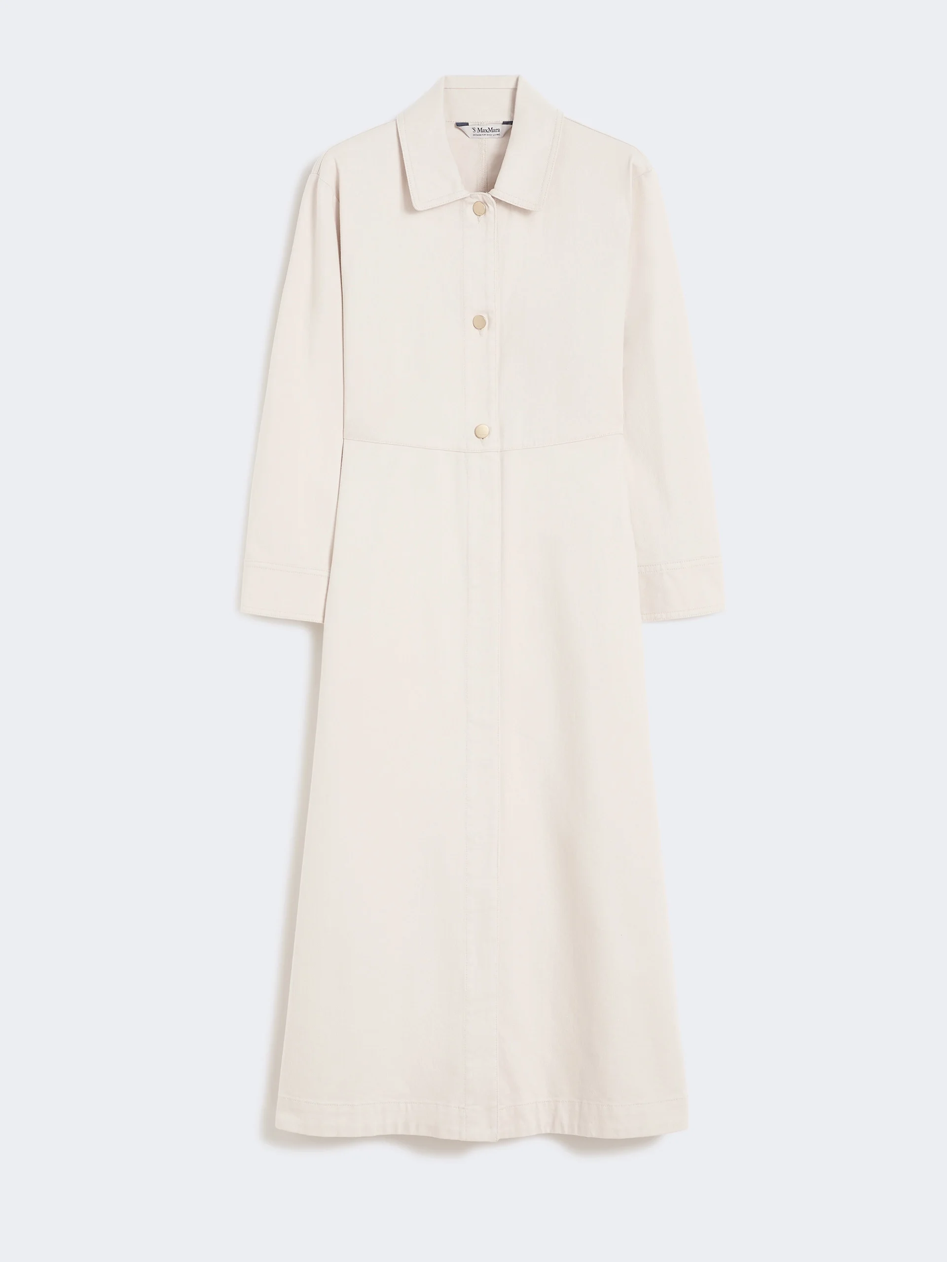 AMELIA Cotton bull denim shirt dress - SAND - 1