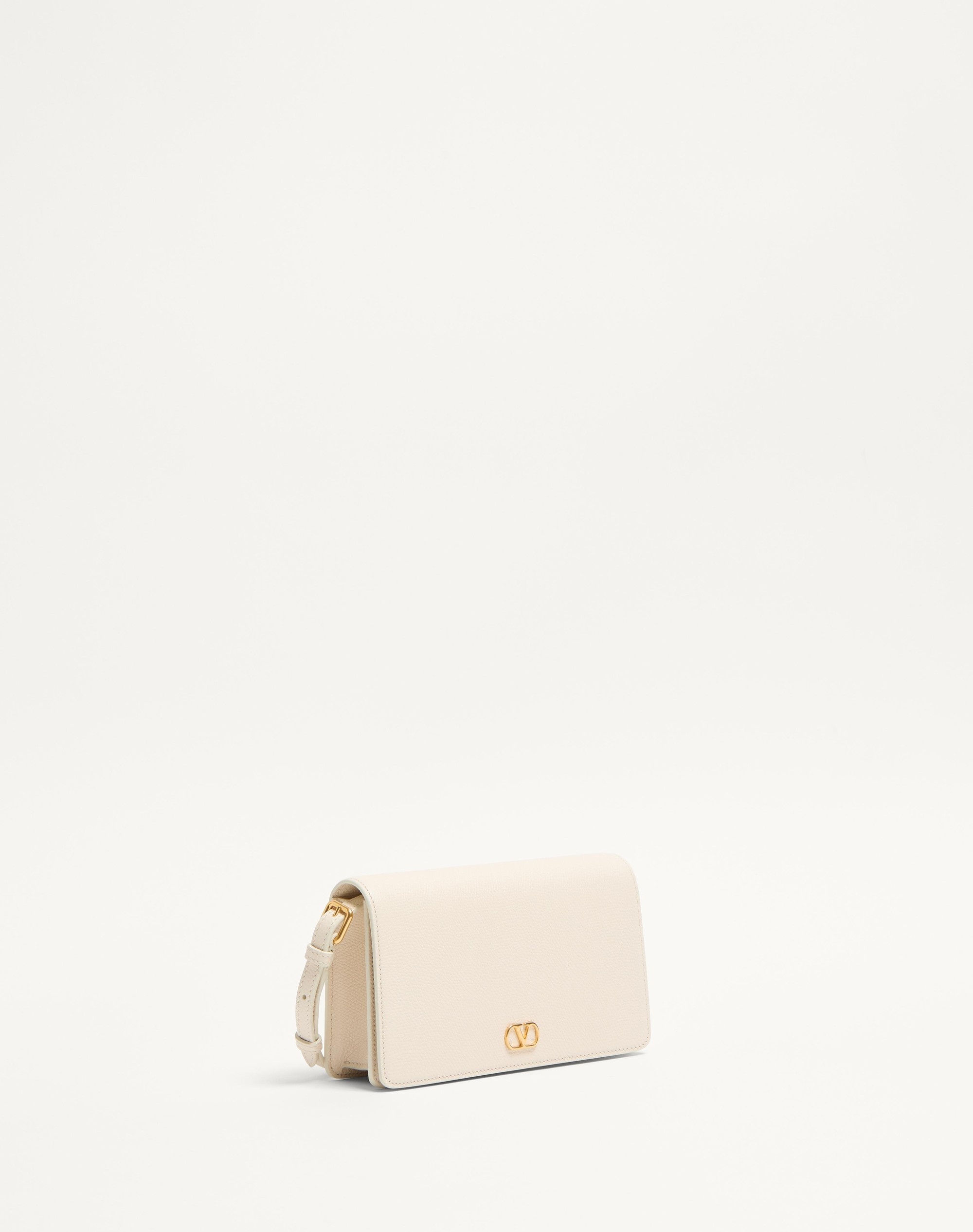 VLOGO SIGNATURE MINI SHOULDER BAG IN GRAINY CALFSKIN - 2