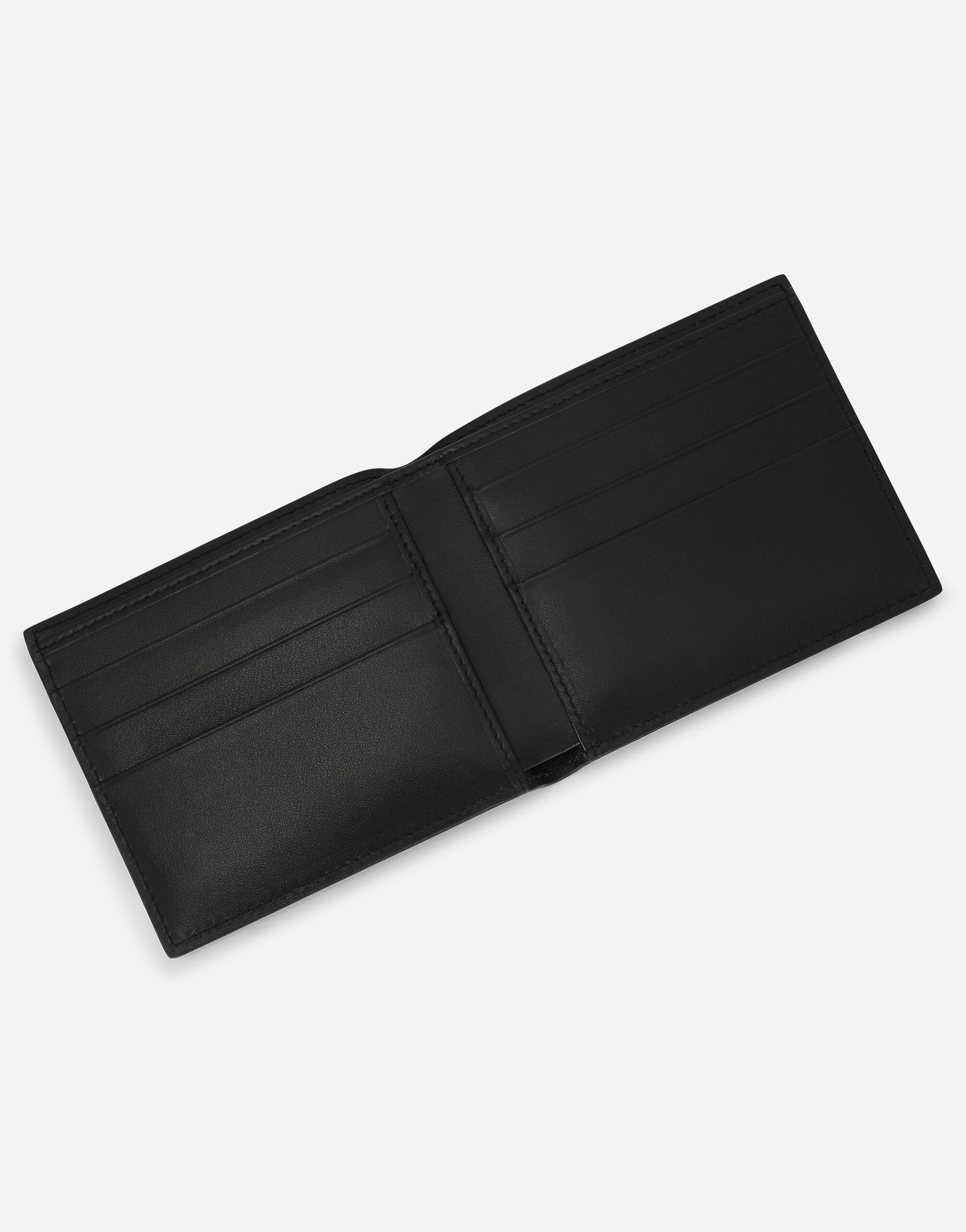 Calfskin bifold wallet with raised logo - 4