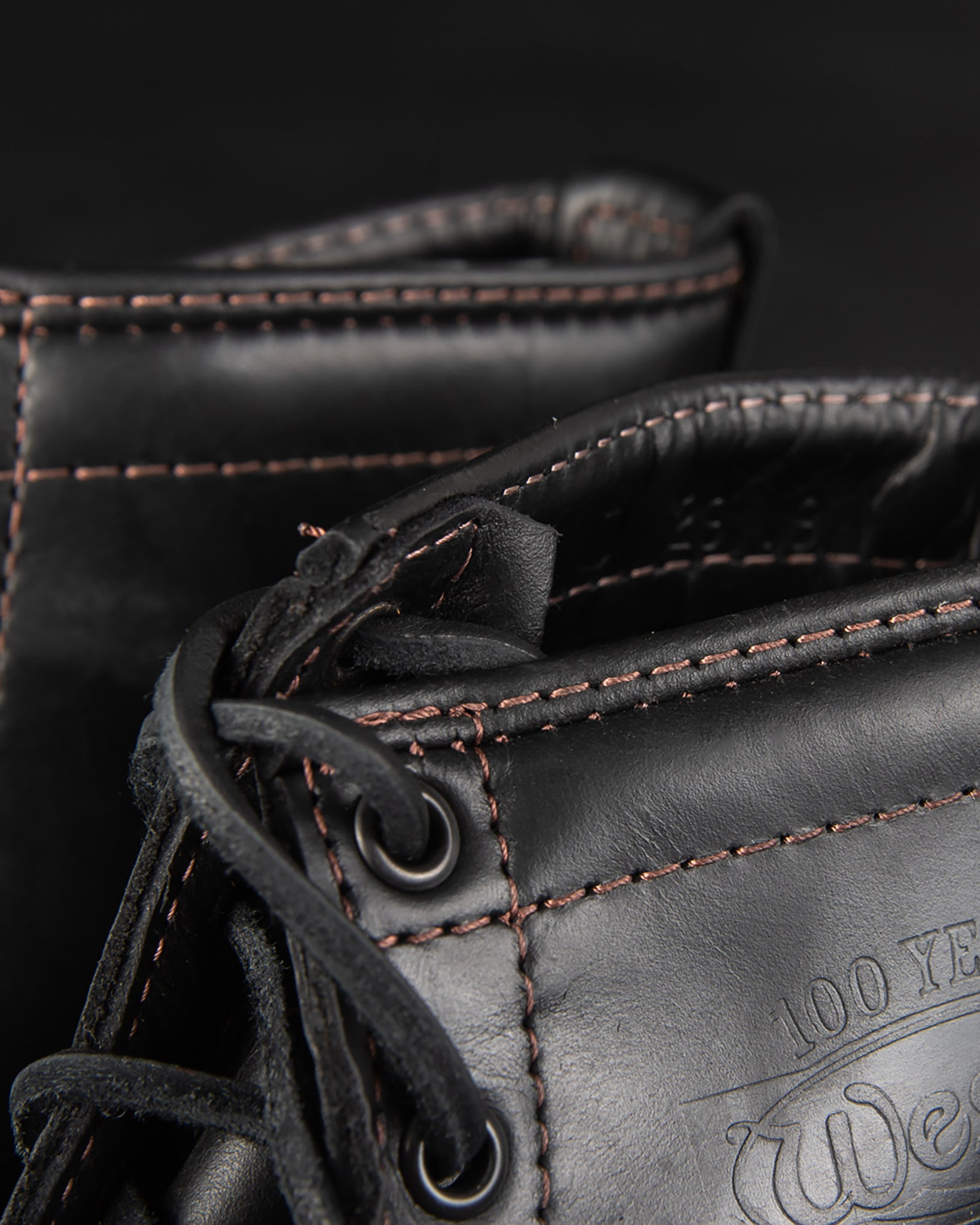 IHWE-GLMN-BLK Iron Heart Int'l x Wesco® - 7" Domain Toe Cap Boot - Black Tie. The "Guildsman" - 10