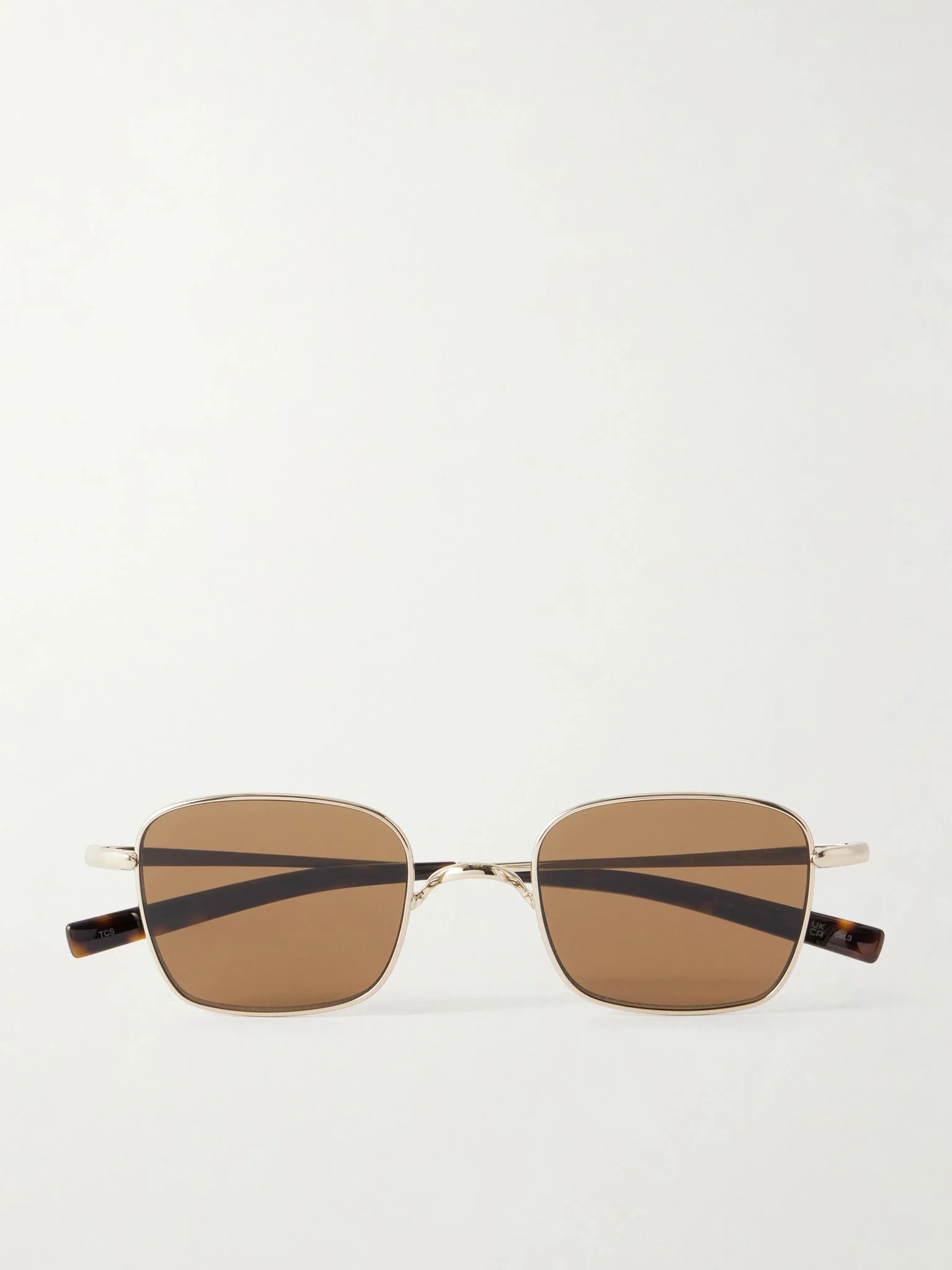 SL 949 Square-Frame Gold-Tone Titanium and Acetate Sunglasses Gold - 1