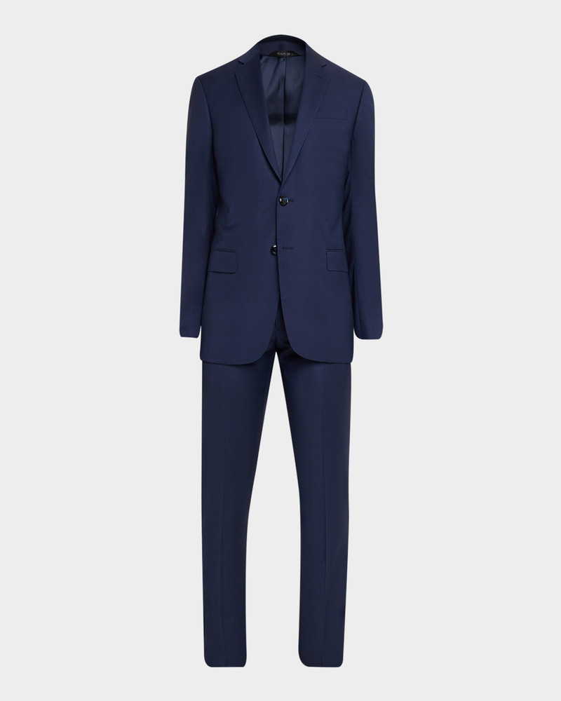 Men's Soft Virgin Wool Two-Piece Suit 1