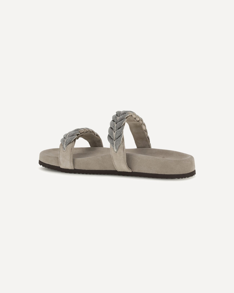 Brunello Cucinelli Laurel leaf monili-embellished Slides outlook