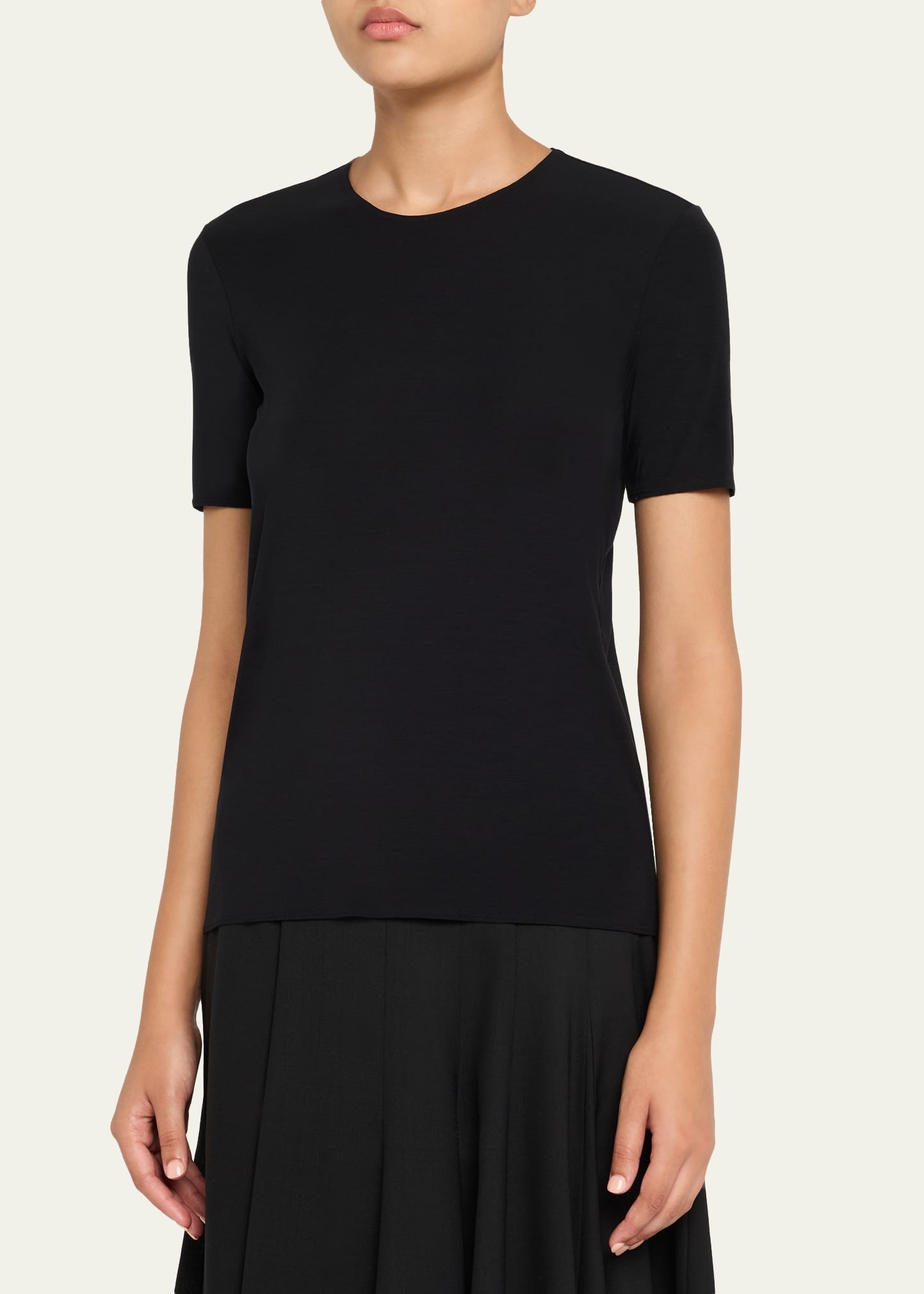 Pure Jersey Short-Sleeve Crewneck Top - 4