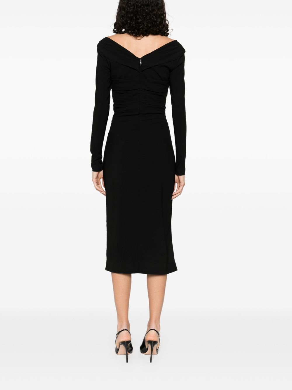 v-neck dress - 4