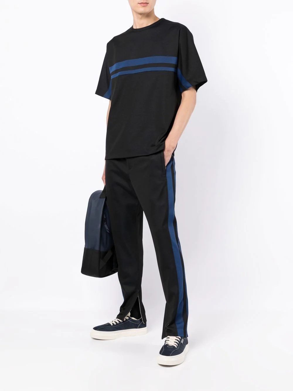 side-stripe track pants - 2