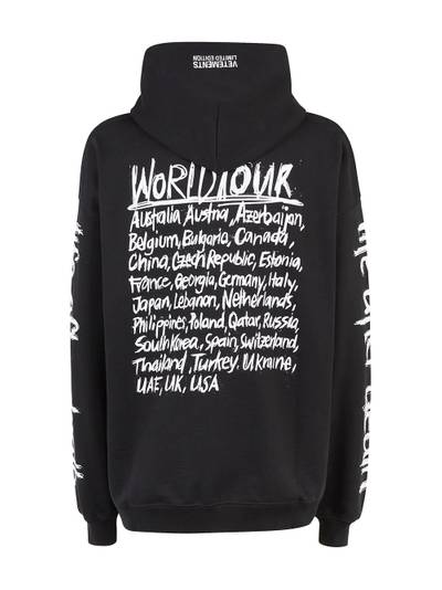 VETEMENTS World Tour printed hoodie outlook