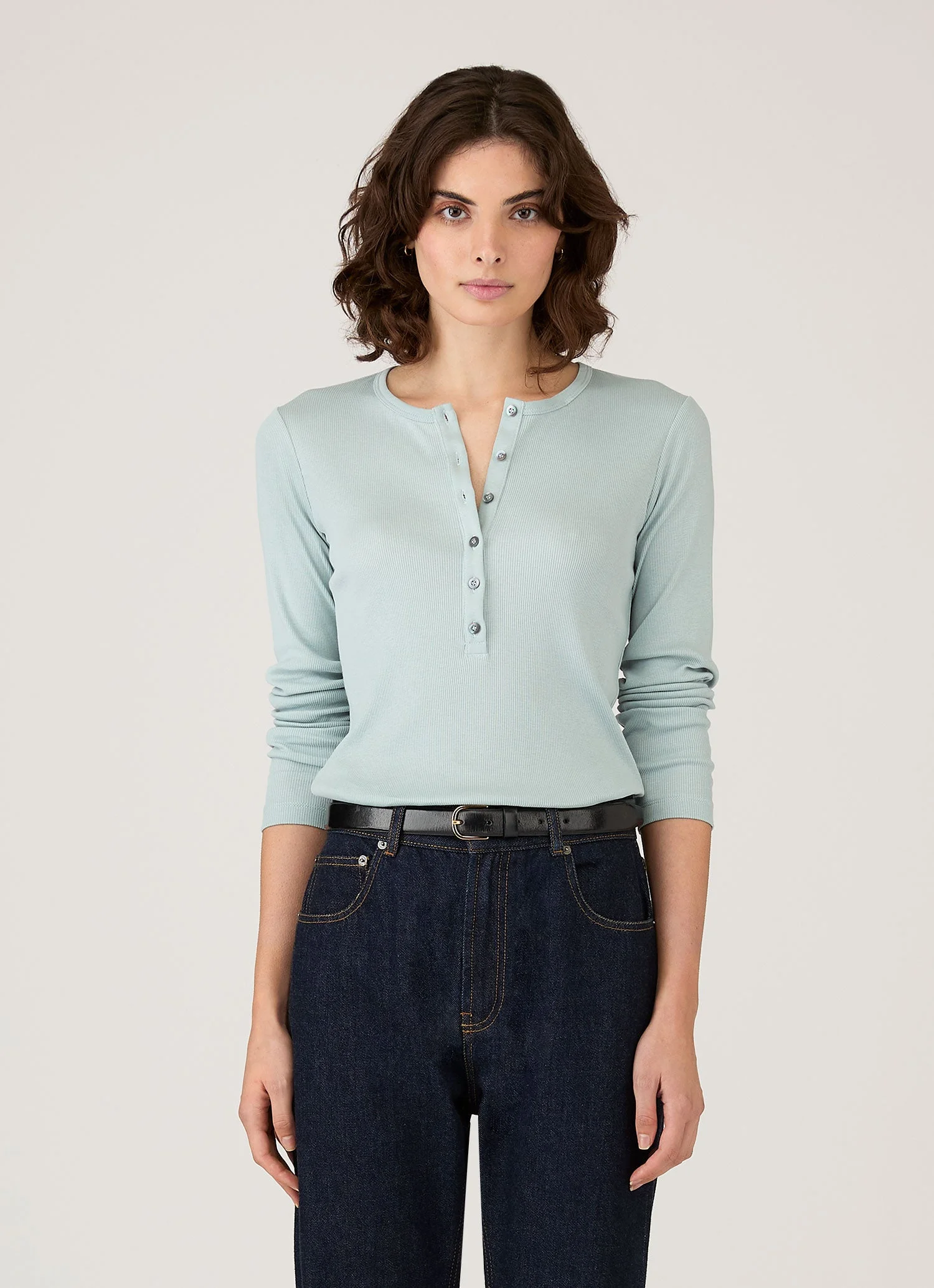 Ribbed Henley - 1