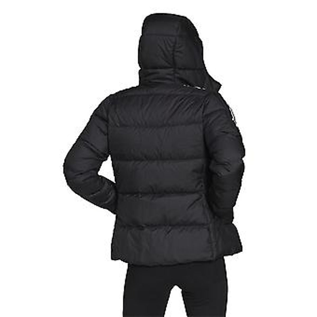 (WMNS) adidas Essentials Midweight Down Hooded Jacket 'Black' GT9175 - 3