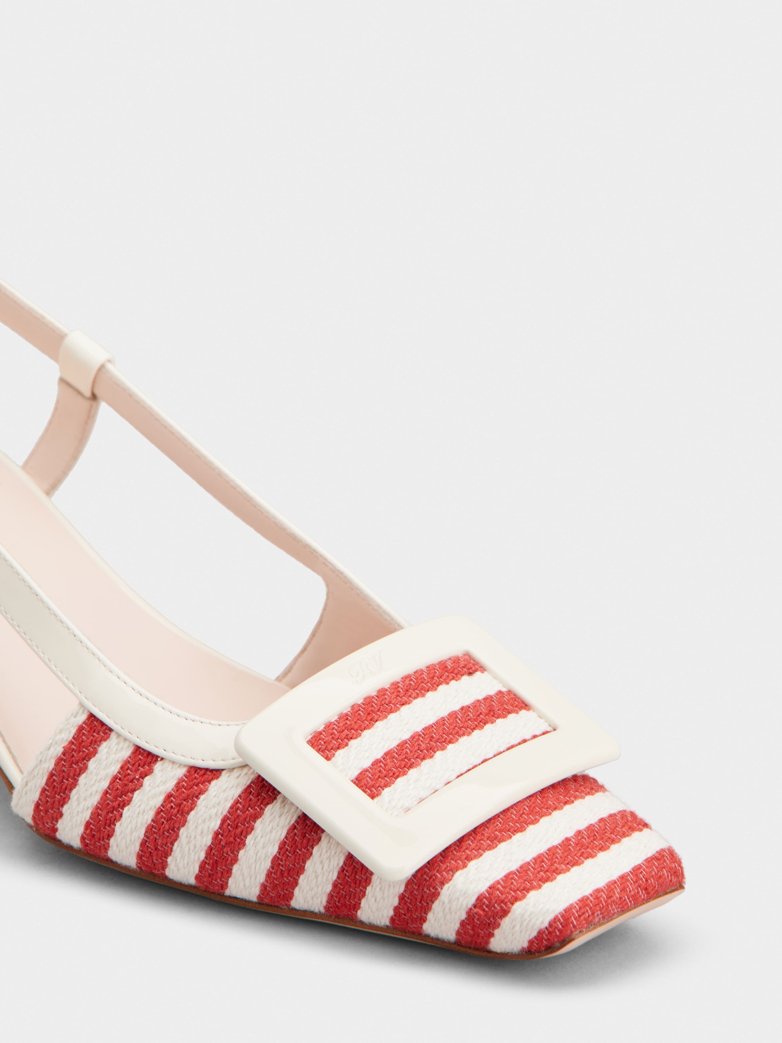 Belle Vivier Slingback Pumps in canvas - 3