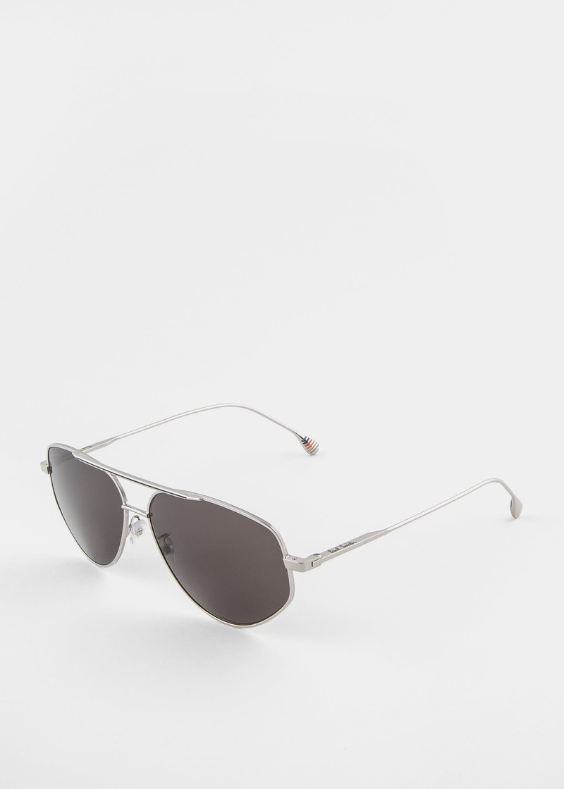 Paul Smith Silver 'Drake' Sunglasses outlook
